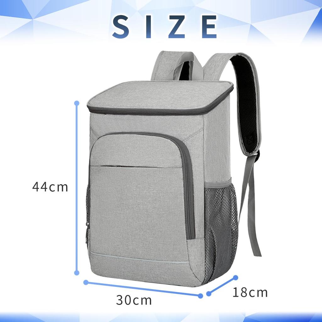 20L Large Capacity Insulated for Soft Cooler Abrasion Resistant Backpack, Stylish, Travel, Shopping, Picnics, Camping, Bag, Lightweight, Insulated,