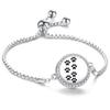 Crystal Rhinestone Aromatherapy Tree of Life Bracelet - Adjustable Titanium Steel with Essential Oil Compartment.