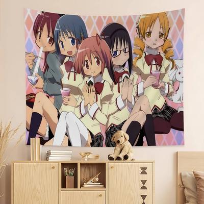Klassiek Anime Puella Magi Madoka Magica Wandkleed Kunstprint Japanse Muurwandkleed Anime Wandhanger Woondecoratie