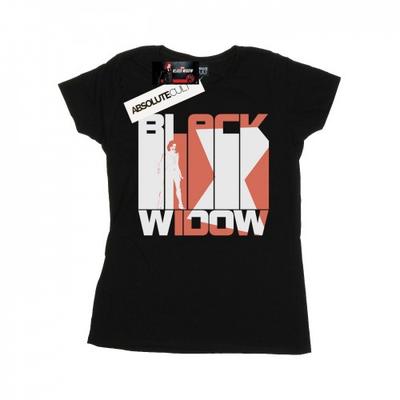 Marvel Womens/Ladies Black Widow Movie Bars Logo Cotton T-Shirt