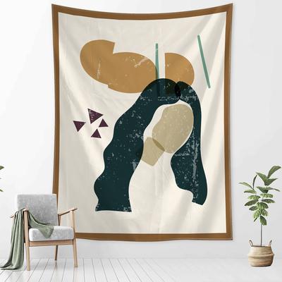 Abstract Illustration Tapestry Wall Hanging Witchcraft Mysterious Minimalist Hippie Background Cloth Home Decor