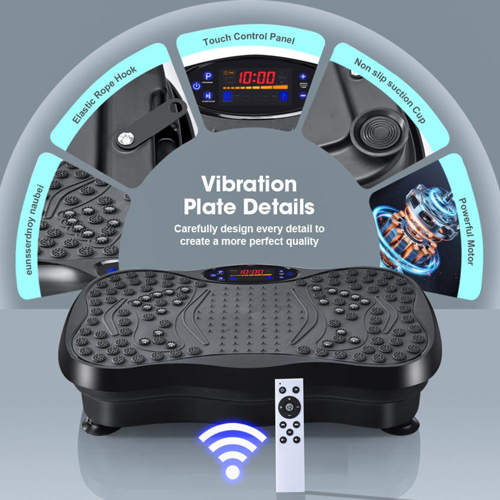 Slimming Vibration Plate Machine with Bluetooth Music Full Body Home Workout Trainer Fitness Shaker Exercise Equipment