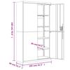 Filing Cabinet Light Grey 105 x 40 x 180 cm Steel
