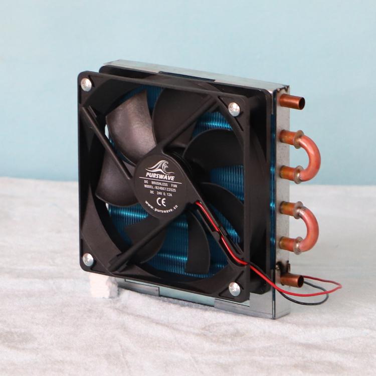 

1x6x120mm Copper Tube Fin Air Cooled Condenser for Freezer Refrigerator Display Cabinet