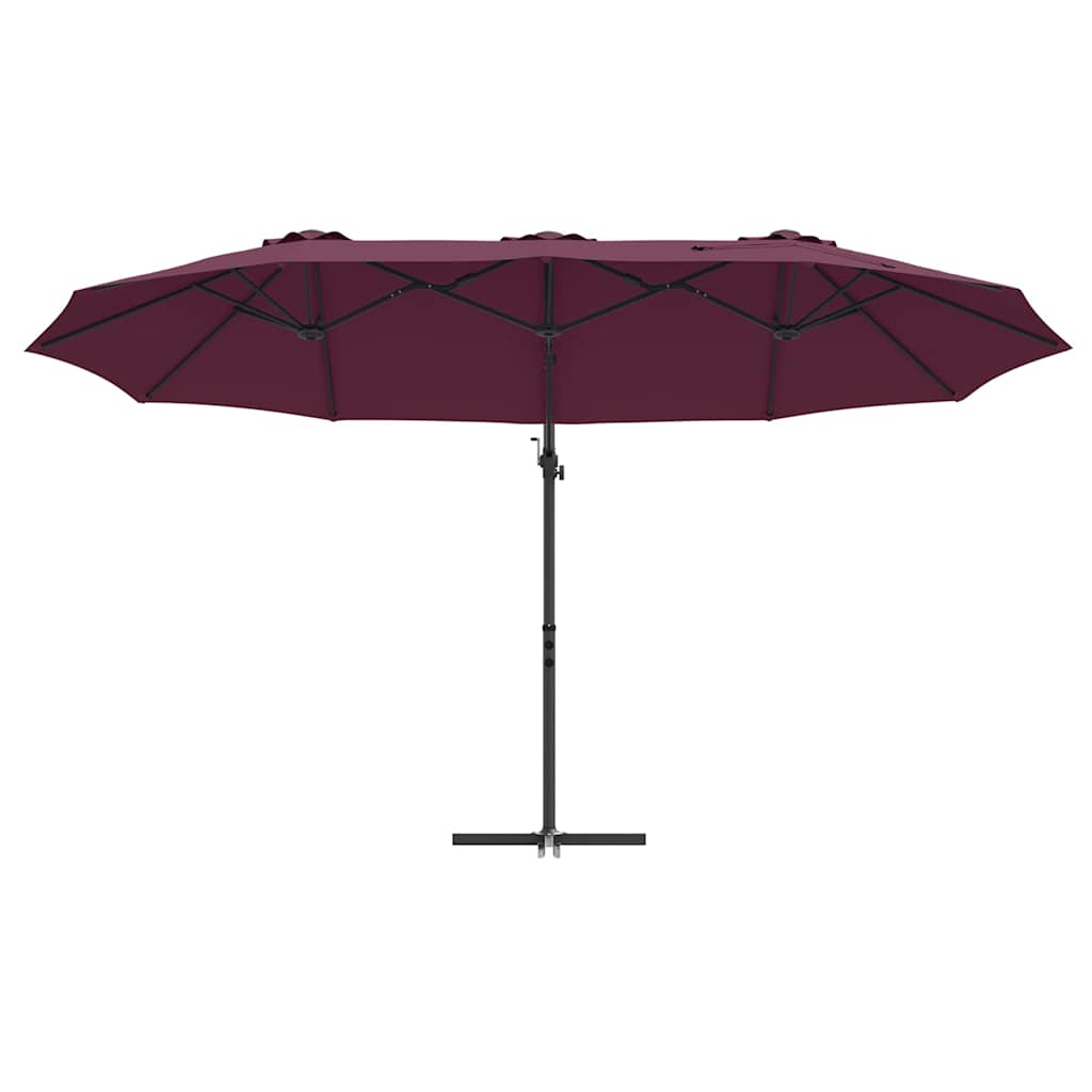 Sun Umbrella Bordeaux Red 372 X 198 X 243 Cm