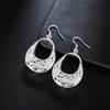 New 925 Sterling Silver Carved butterfly flower Earrings Women Fashion Jewelry Christmas Gifts Wedding fancy earrings 4