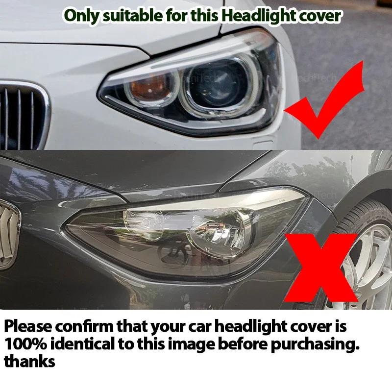 2Pcs/2 Pair Car Headlight Cover for BMW 1 Series F20 F21 Pre-facelift 2012-2014 Lampshade Bright Shell Head Lamp Lens Covers