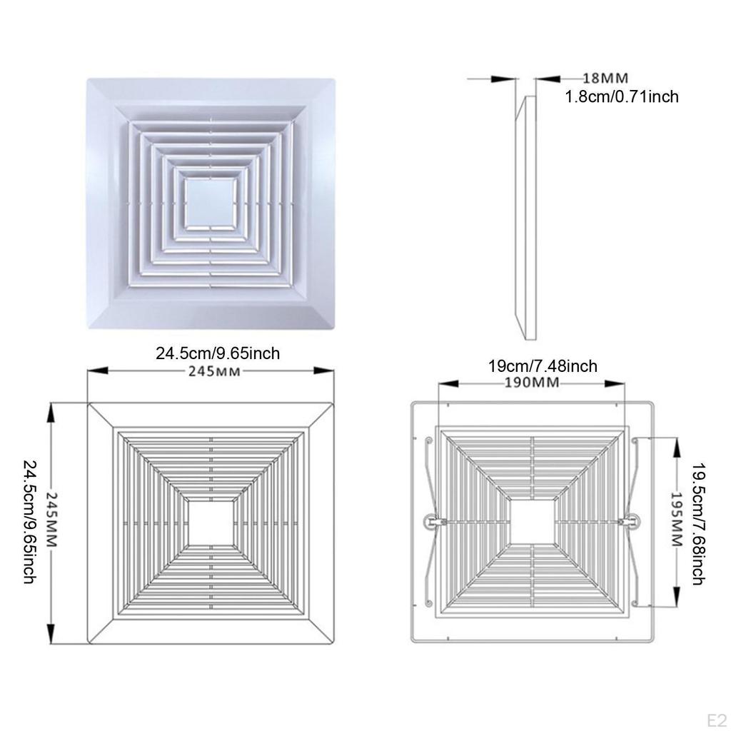 Bath Fan Bathroom Multi -mushing Roof Air Diffuser for Office