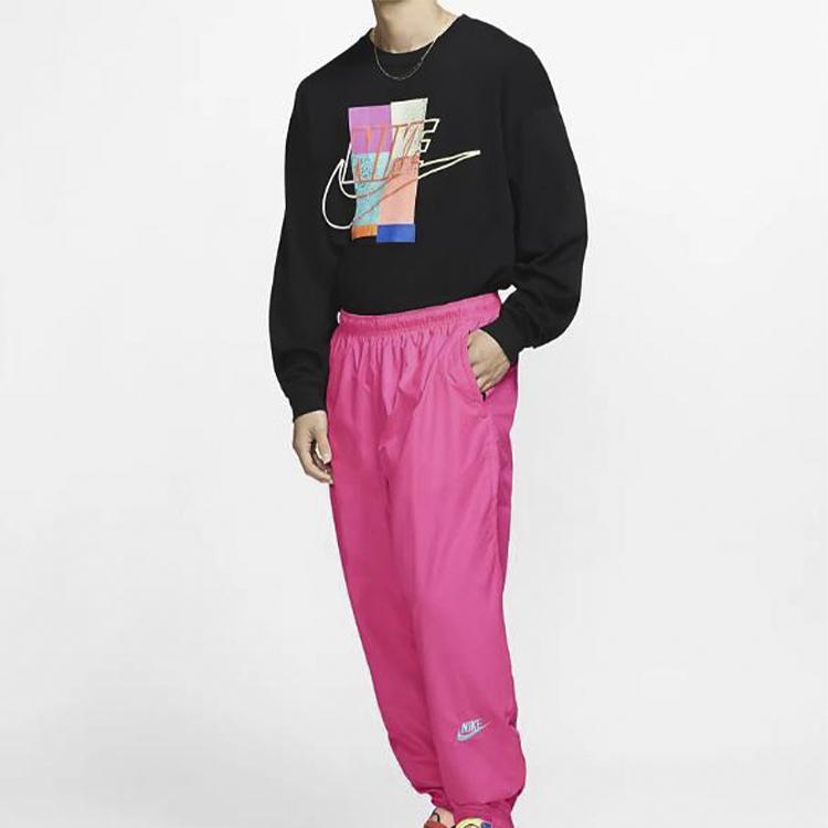 Nike Atmos Collaboration Printed Crew Neck Loose Long Sleeve T-Shirt Men Tops Black CI3200-010