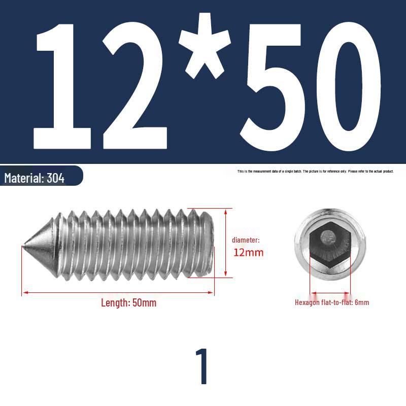 12.9 Edelstahl 304 Innensechskant Kegelspitze Gewindestift M2/M3