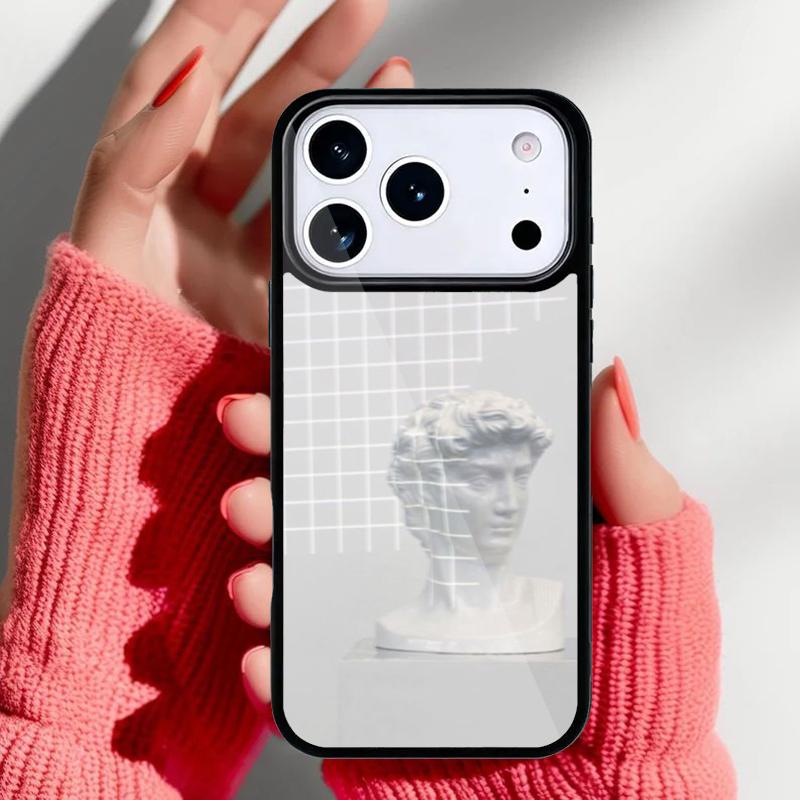 aesthetic white Phone Case for iPhone 17 16 15 14 13 Pro Max Back Cover for 12 11 Pro Coque