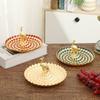 Luxury Golden Peacock Fruit Tray, Palace Banquet Dining Table Snack Cake Food Storage Salver, Holiday Wedding Decoration Props