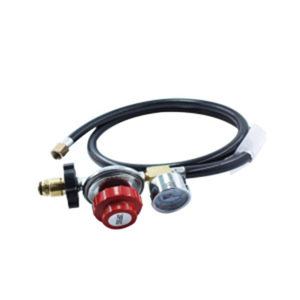2026 New 4 Ft High Pressure Gas Regulator 30PSI Gauge Pol Connector for Gas Tank Heaters Gas Indicator with Gauge