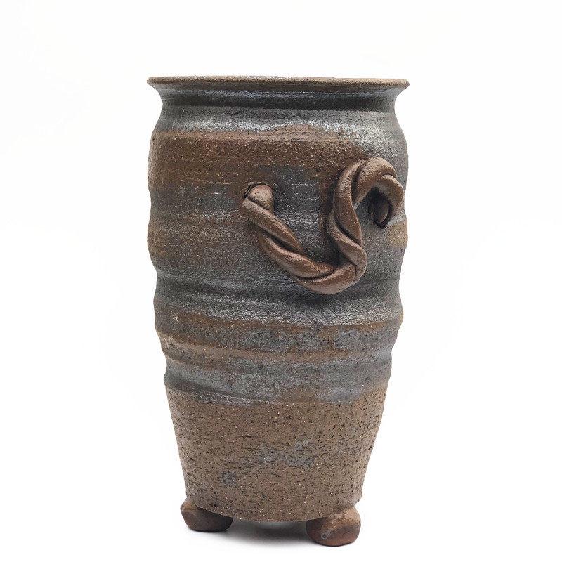 Retro Ceramic Zisha Pot: Large Succulent Planter with Rustic Personality