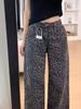 Autumn Plus Size Leopard Wide Leg Jeans for Pear-Shaped Women
