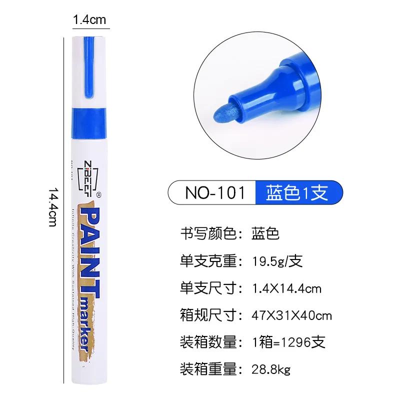 1pc Paint Pen Metal Paint Refill Pen Waterproof Colorful Oil-based Markers Industrial Marking Painting Graffiti Paint Oil Pen