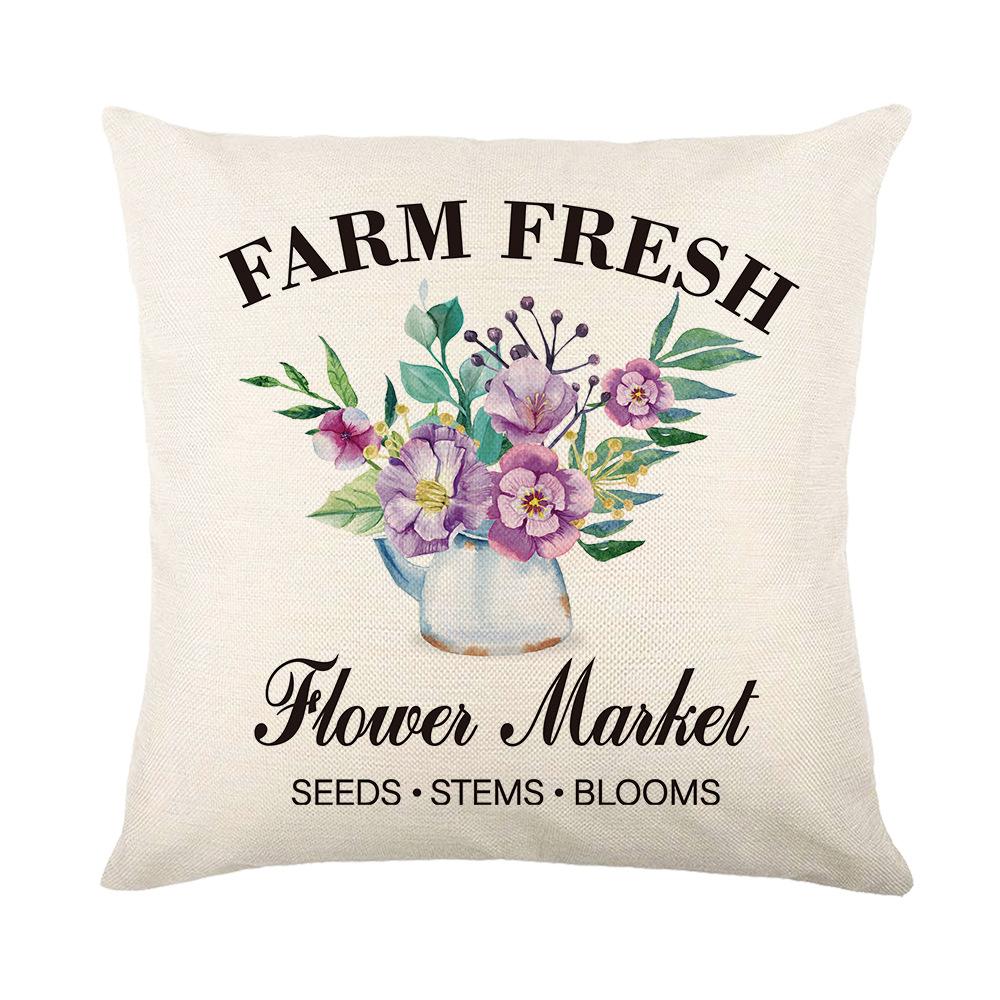 

Pillow New Spring Home Decoration Printed Cushion Cover Sofa Cushion Cushion Pillow Cover 45 * 45Cm (excluding pillow core)