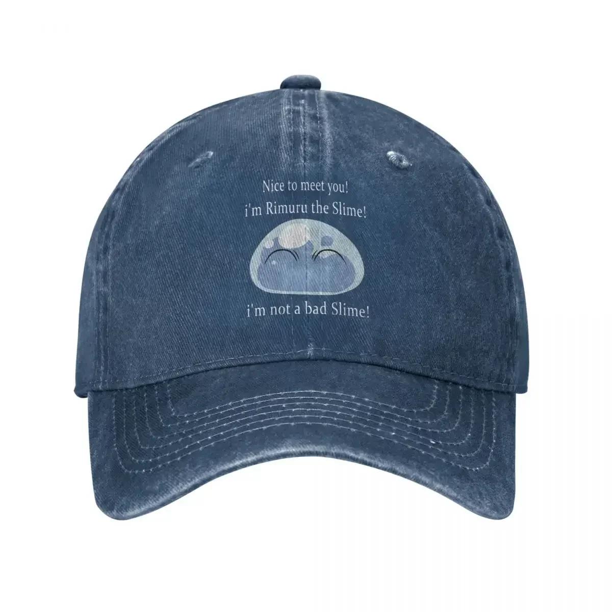 

That Time I Got Reincarnated As A Slime Unisex Baseball Caps Anime Distressed Washed Hats Cap Travel Unstructured Soft Sun Cap One Size