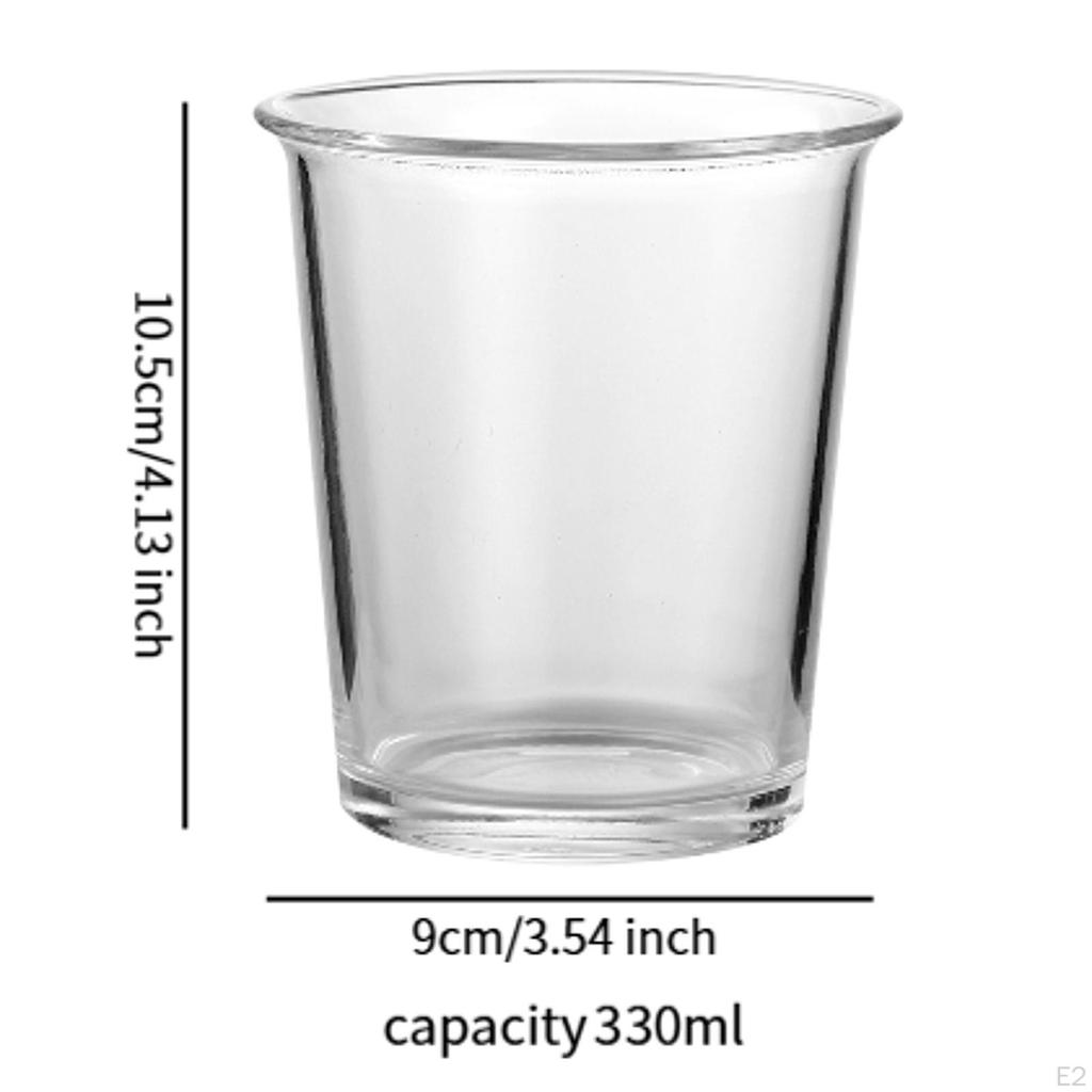 Glas Kaffeetasse Trinkglas, Mehrzweck, Einfach 330ml, Klar Espresso für