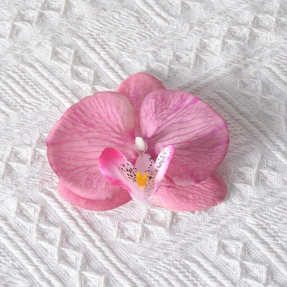 Headdress Simulated Flower Handmade Accessories Butterfly Orchid Flower Earring   Women