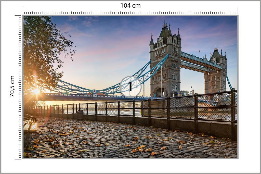 Photomural London Tower Bridge Washable Fleece 104x70.5