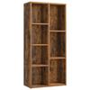 VASAGLE 7-Compartment Bookshelf, 50 X 24 X 106 Cm (L X W X H ), Vintage Style, Rustic Brown LBC27BX
