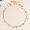 Love Rhinestone Waist Chain Women's Summer Versatile Temperament Dress Jeans Metal Belt Chain