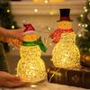 Christmas decorations snowman night light glowing snowman desktop ornaments Christmas gift decoration