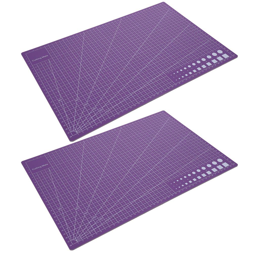 2Pcs Cutting Mat Board Manual Model Rubber Stamp Engraving Art SelfHealing Craft Film A3