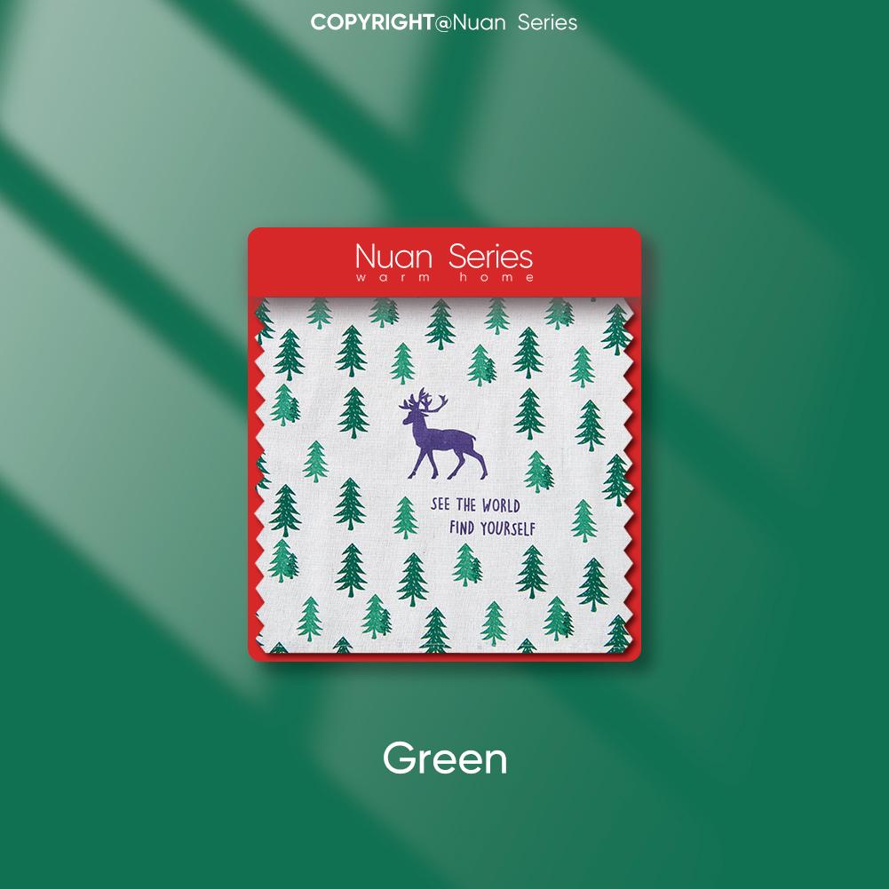 1PC Nuan Series Festival Decorative Curtain Christmas Elk Pattern Cotton Linen Printed Curtains With Tassel For Windows Balcony Home Decor