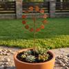 3D Blume 3D Kugel Blumenstäbe Rustikale Außendekoration Gartenskulpturen Terrassenrasen Kunsthandwerk