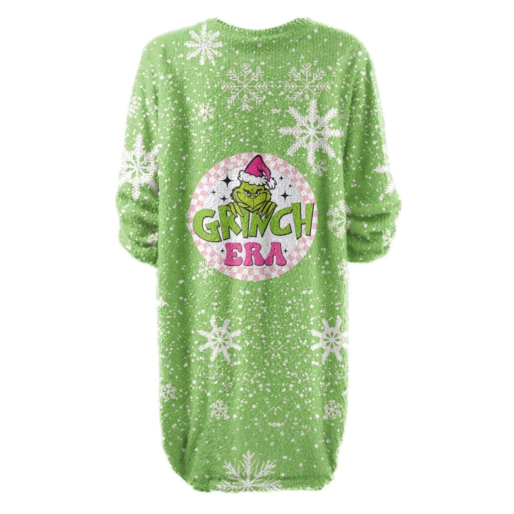 Women's Round Neck Casual Long Sleeve Plush Dresses
