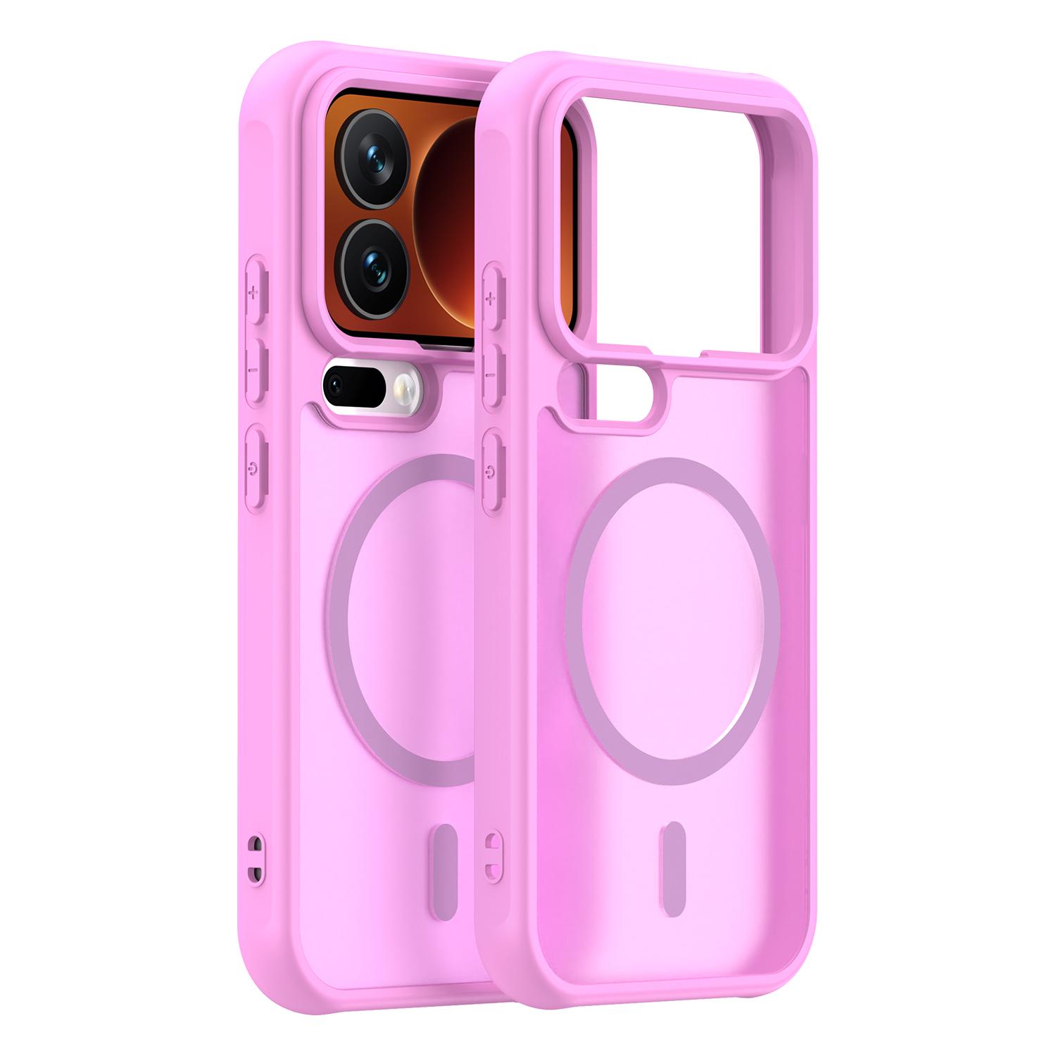 

Xiaomi 17 Pro Phone Case,Magnetic Shockproof Phone Case,Bumper Hybrid Cover for Xiaomi 17 Pro рожевий