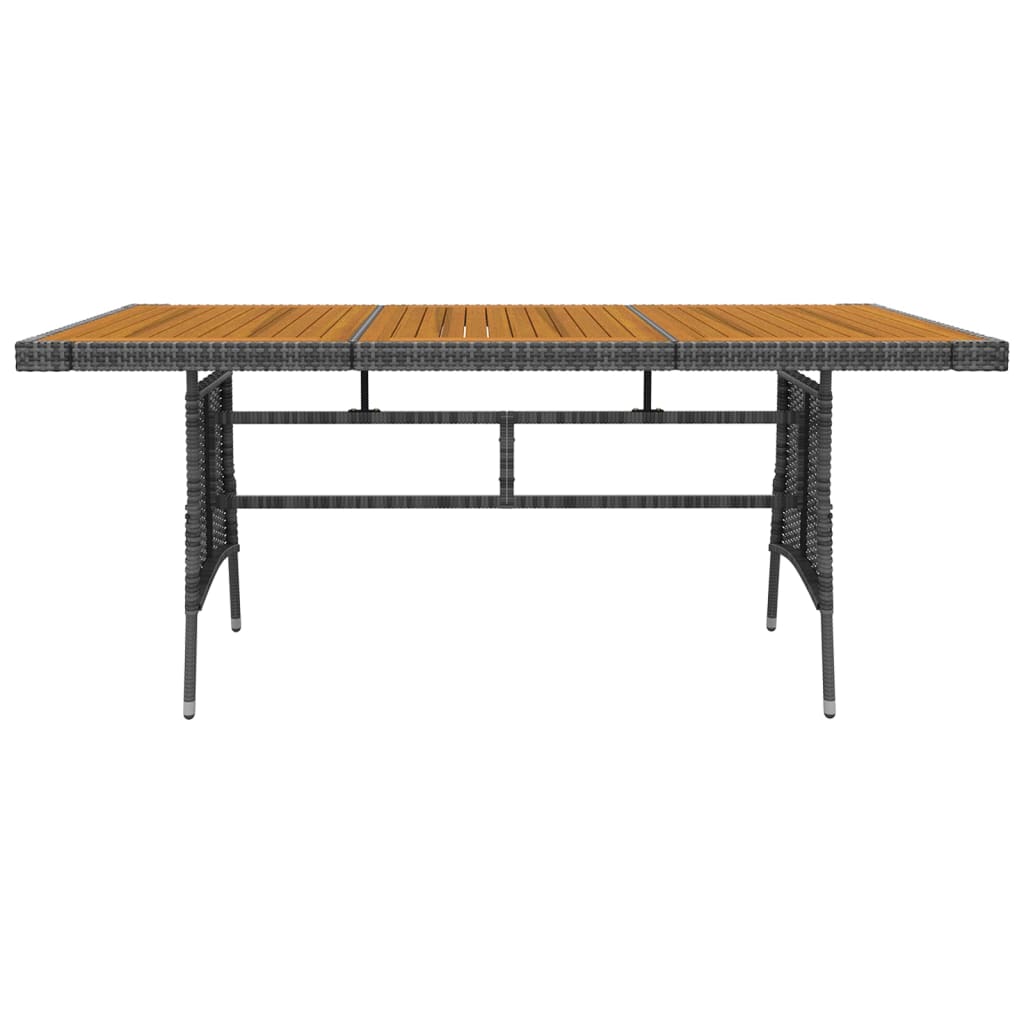 7 Piece Garden Dining Set Poly Rattan Grey