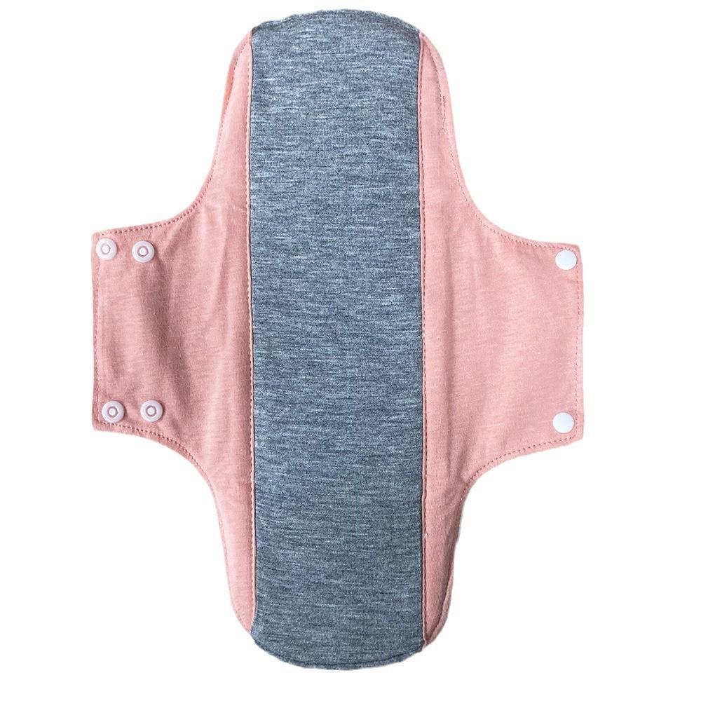 28cm Graphene Cotton Washable Menstrual Pad with One-Way Moisture Wicking and Leak-Proof Technology.