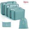 Travel Organization Bags Set Waterresistant Oxford Fabric With Foldable Cubes For Suitcase Packing And Makeup Storage