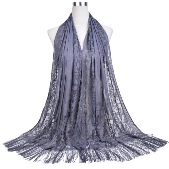 Women Chiffon Prayer Shawl Solid Color Versatile Turban Beach Towel