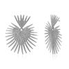 Shape Fan Stud Vintage Heart Ear Earrings Statement Party AVE