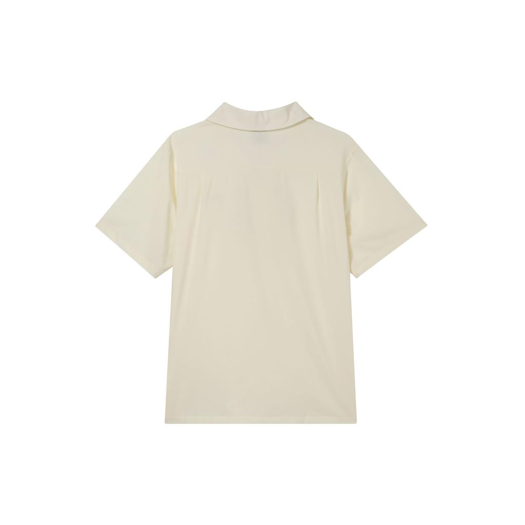 Nike Solid Color Logo Casual Loose Short Sleeve Polo Shirt Men Tops White DV9074-113