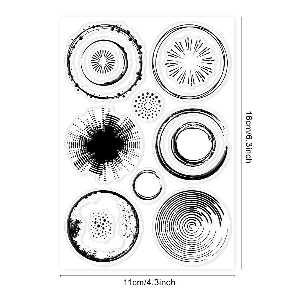 Custom PVC Plastic Clear Stamps for DIY Scrapbooking Photo Album Decorative Cards Making Round 160x110x3mm