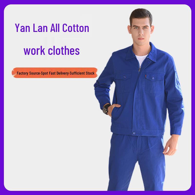 

Spring & Autumn Thickened Long Sleeve Cotton Work Clothes Set for Auto Repair XXL
