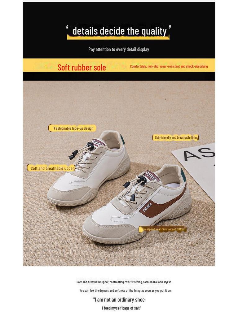 2025 Spring Women's All-Match Lightweight Breathable White Running Shoes B698