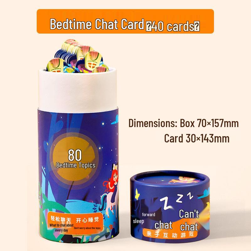 Kids Bedtime Chat Cards: Parent-Child Interactive Educational Game