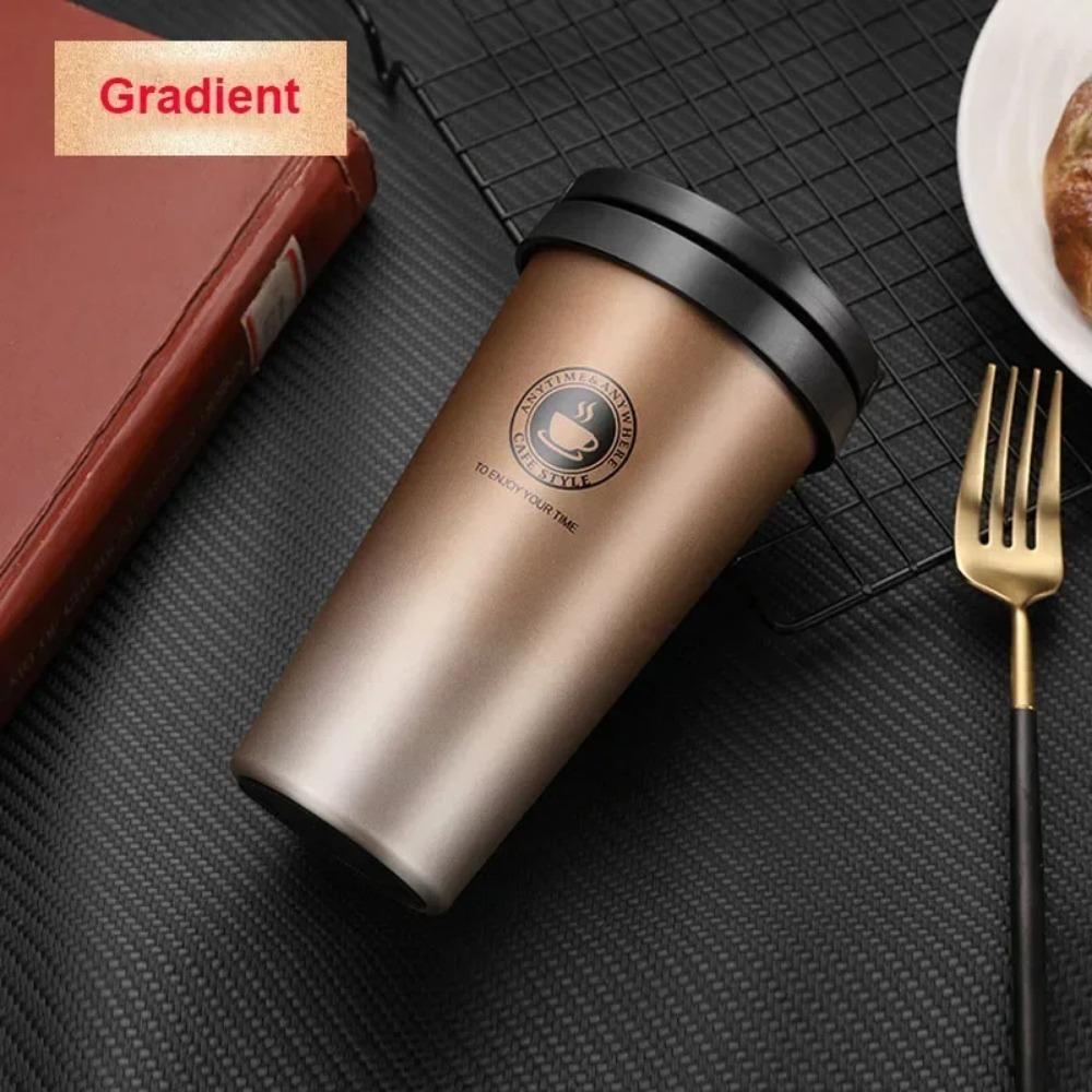 

Travel Coffee Cup with Lid and Handle 500ml Insulated Double Wall Leak-Proof Thermos Mug Vacuum Stainless Steel Tea Tumbler 500ml
