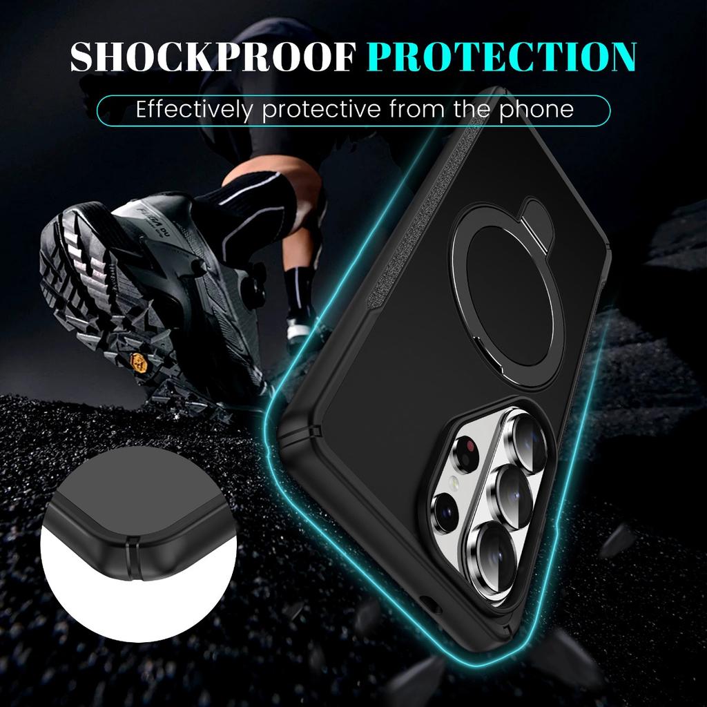 Magnetic Holder Folding Stand Phone Case for Samsung S25 S26 Ultra S24 Plus A07 A36 A56 A55 A54 A35 A26 A16 A06 A05 Armor Cover
