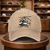 A HelicopterPrinted Baseball Cap a Casual Duckbill Hat Stylish And Adjustable for Outdoor Use Suitable for Travel And Beach