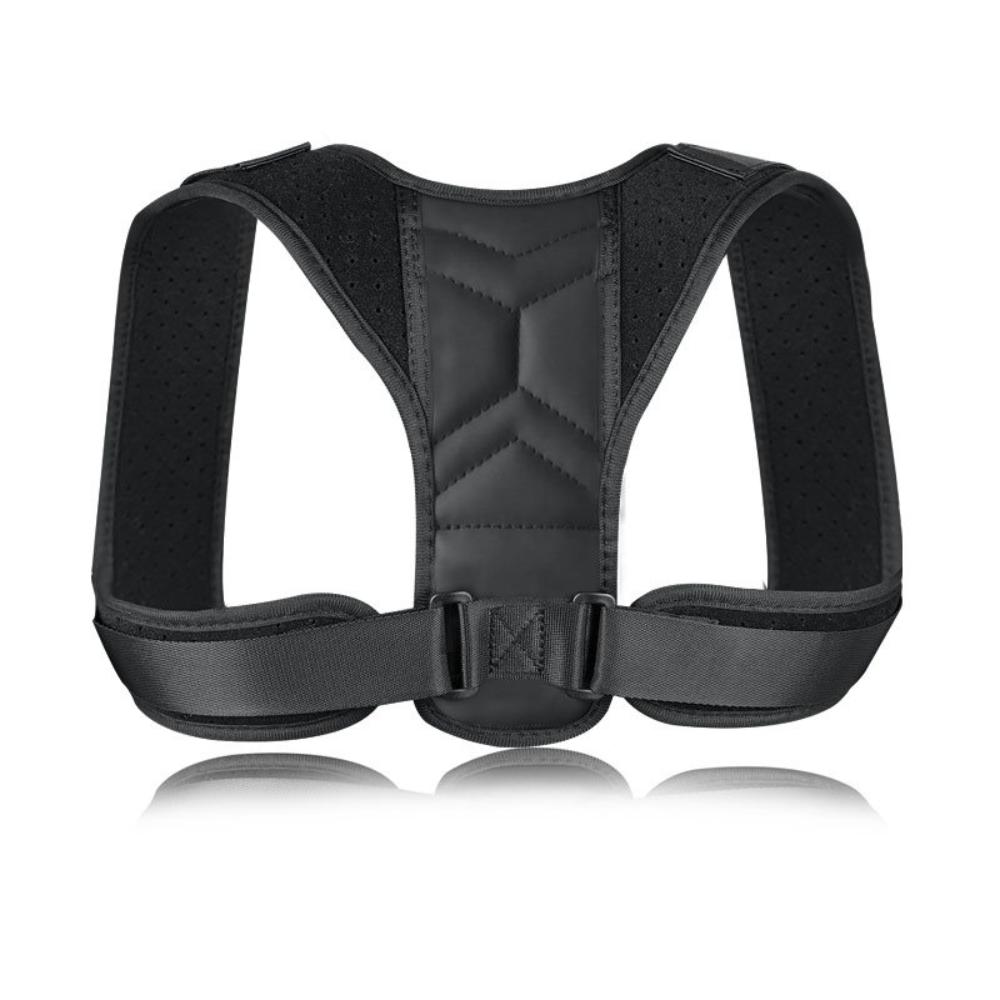 

Back Shoulder Posture Corrector Adjustable Belt Clavicle Spine Support Reshape Your Body Home Office Sport Upper Back Neck Brace XL - weight 80-120KG чёрный