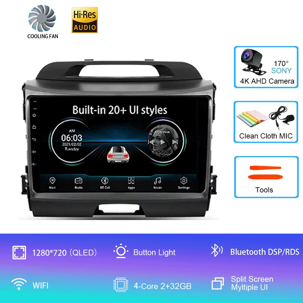 Android 14 Car Radio For Kia Sportage 3 SL 2010 - 2016 Multimedia Video Player Navigation GPS No 2din 2 din dvd