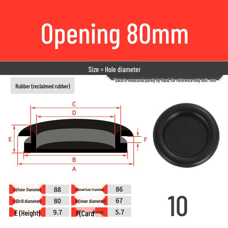 Single-Sided Rubber Wiring Grommet