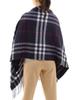 RAINBOW Large Thick Cashmere 70cm Wide X 200cm Long 100% Stole, Plaid, (Navy Check)